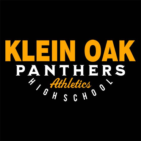 Close-up of Klein Oak High School Panthers Classic Unisex Black T-shirt 12