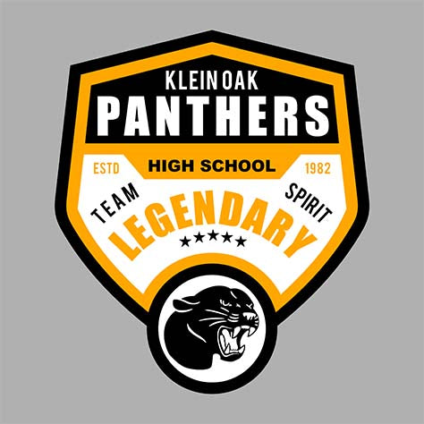 Close-up of Klein Oak High School Panthers Sport Grey Classic Unisex Hoodie 14