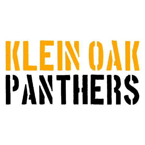 Close-up of Klein Oak High School Panthers Unisex 3/4 Sleeve Raglan T-shirt 17