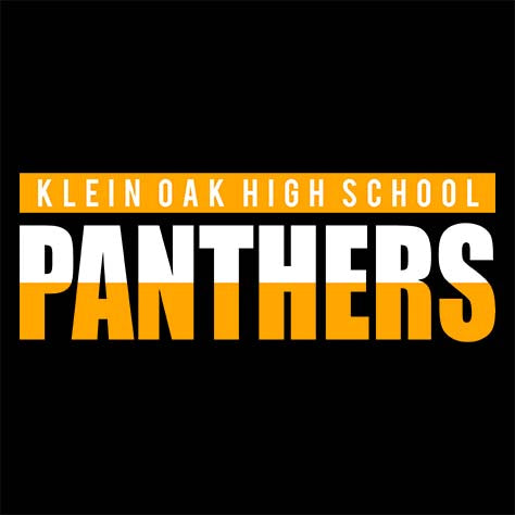 Close-up of Klein Oak High School Panthers Premium Black Unisex T-shirt 25