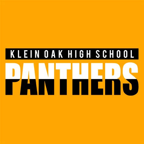 Close-up of Klein Oak High School Panthers Classic Unisex Gold T-shirt 25