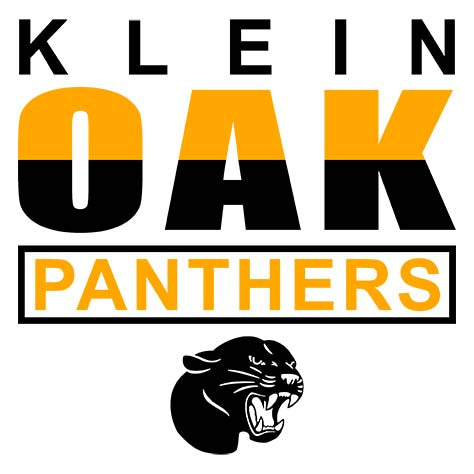 Close-up of Klein Oak High School Panthers Unisex 3/4 Sleeve Raglan T-shirt 29