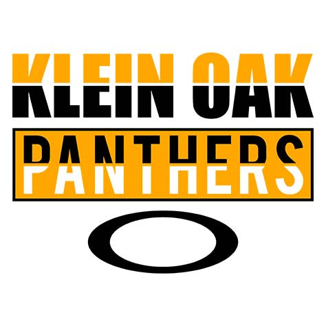 Close-up of Klein Oak High School Panthers Unisex 3/4 Sleeve Raglan T-shirt 31