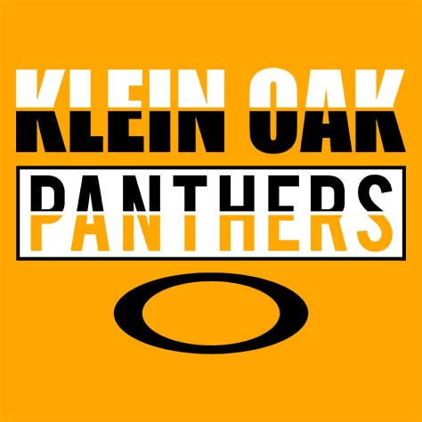 Close-up of Klein Oak High School Panthers Premium Gold Unisex T-shirt 31