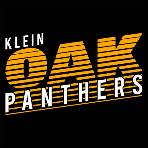 Close-up of Klein Oak High School Panthers Classic Unisex Black T-shirt 32