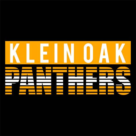 Close-up of Klein Oak High School Panthers Classic Unisex Black T-shirt 35