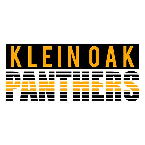 Close-up of Klein Oak High School Panthers Unisex 3/4 Sleeve Raglan T-shirt 35