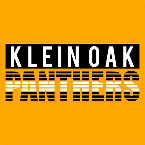 Close-up of Klein Oak High School Panthers Women's Gold T-shirt 35