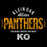 Close-up of Klein Oak High School Panthers Classic Unisex Black T-shirt 40