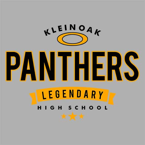 Close-up of Klein Oak High School Panthers Sport Grey Classic Unisex Hoodie 44