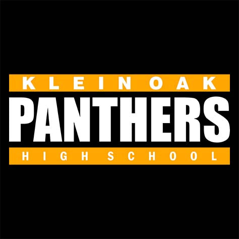 Close-up of Klein Oak High School Panthers Black Classic Unisex Hoodie 98