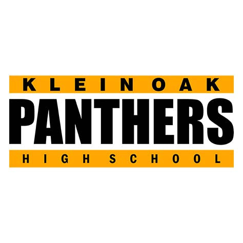 Close-up of Klein Oak High School Panthers Unisex 3/4 Sleeve Raglan T-shirt 98