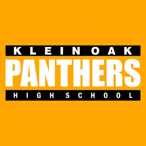 Close-up of Klein Oak High School Panthers Premium Gold Unisex T-shirt 98