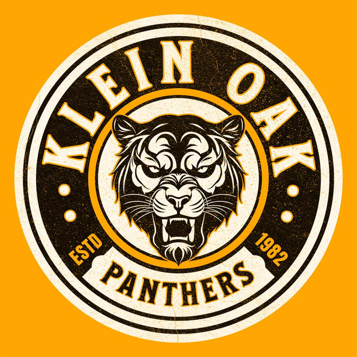 Close-up of Klein Oak High School Panthers Classic Unisex Gold T-shirt 201