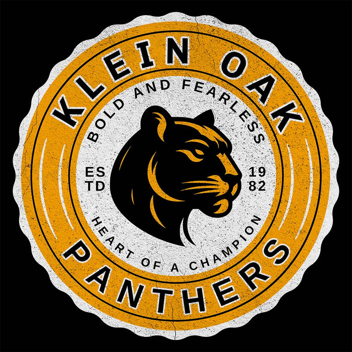 Close-up of Klein Oak High School Panthers Premium Black Hoodie 205