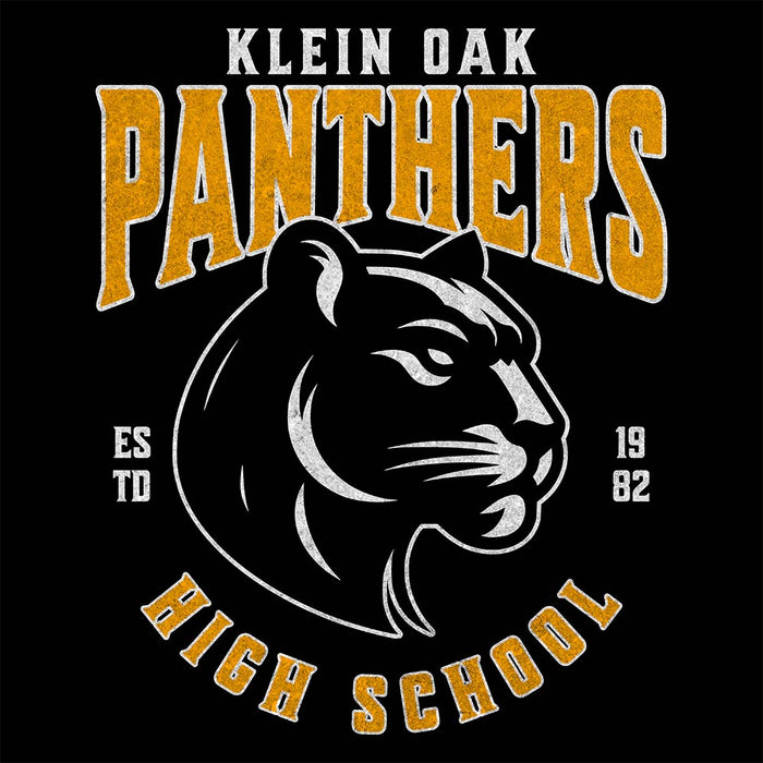 Close-up of Klein Oak High School Panthers Premium Black Hoodie 208