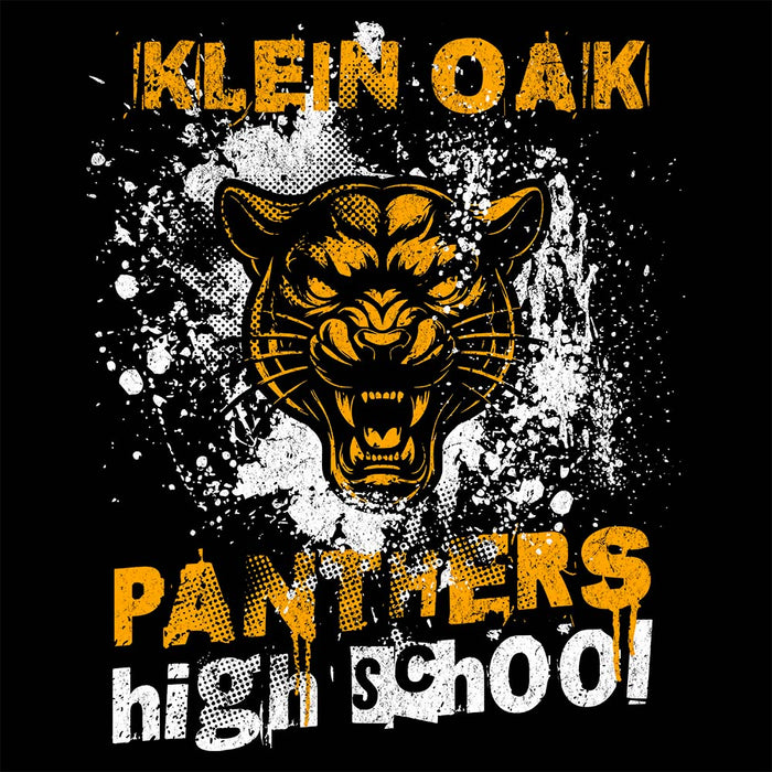 Close-up of Klein Oak High School Panthers Premium Black Hoodie 216