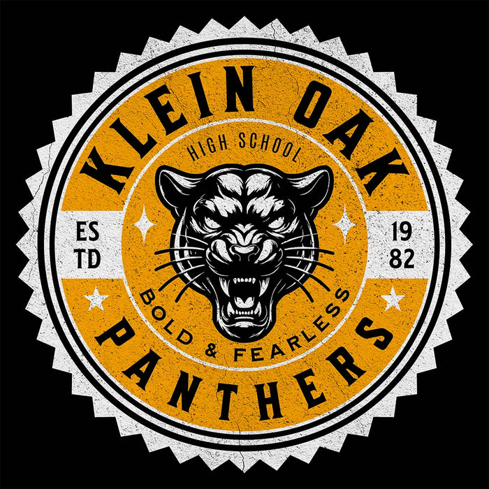 Close-up of Klein Oak High School Panthers Premium Black Hoodie 219