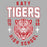 Close-up of Katy High School Tigers Carbon Grey Premium Unisex Hoodie 203