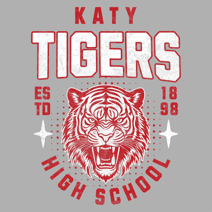 Close-up of Katy High School Tigers Sport Grey Classic Unisex Hoodie 203