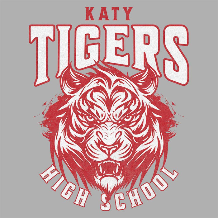 Close-up of Katy High School Tigers Unisex 3/4 sleeve Raglan T-shirt 206