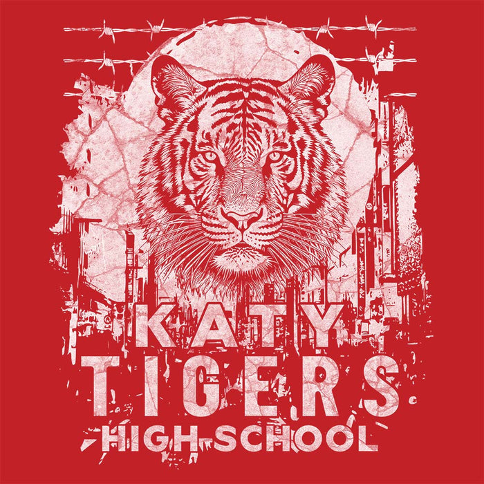 Close-up of Katy High School Tigers Red Premium Unisex T-shirt 207