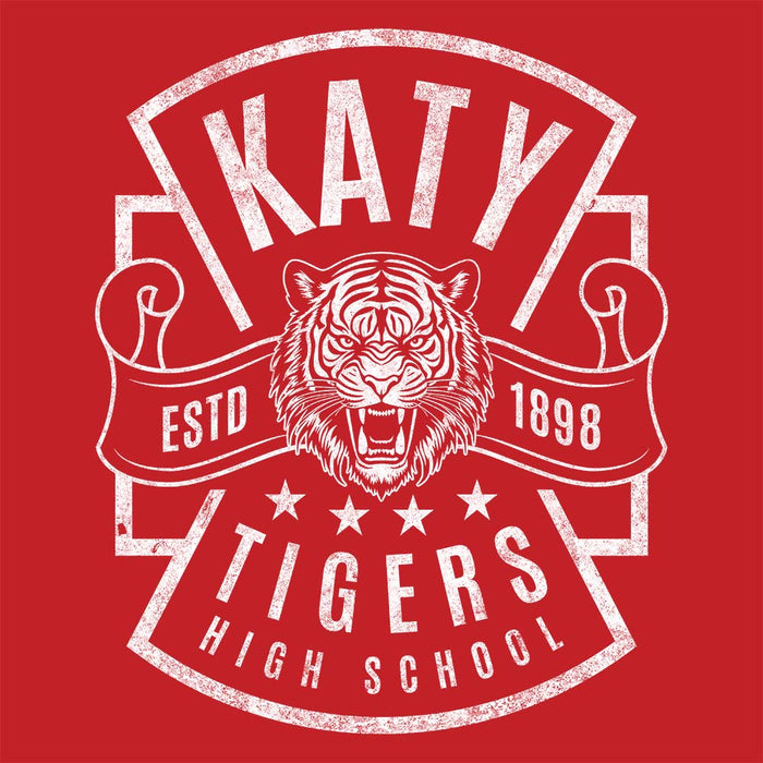 Close-up of Katy High School Tigers Red Premium Unisex T-shirt 208