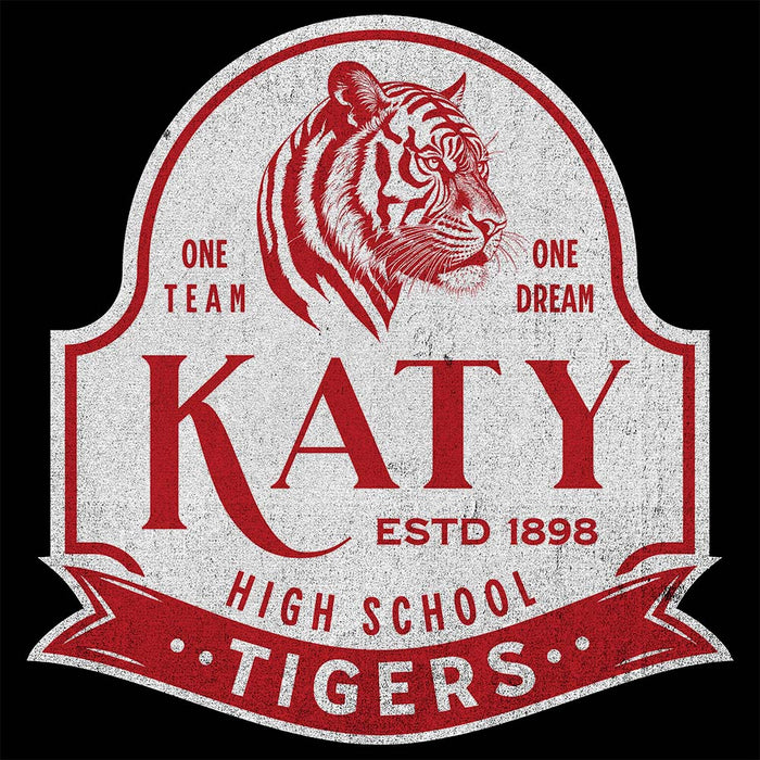 Close-up of Katy High School Tigers Black Premium Unisex Hoodie 212