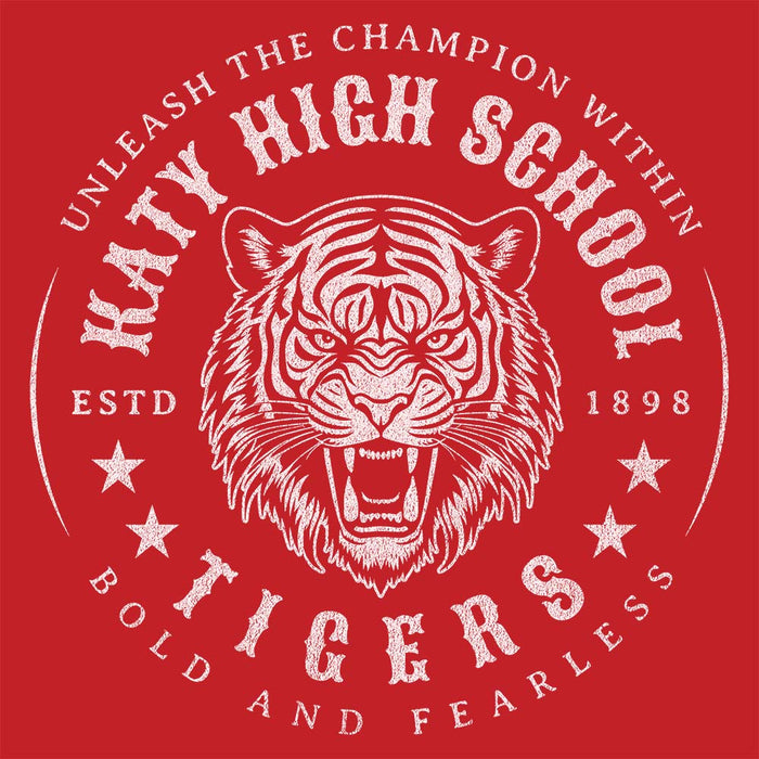 Close-up of Katy High School Tigers Red Classic Unisex  T-shirt 219