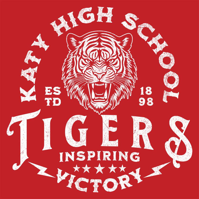 Close-up of Katy High School Tigers Red Classic Unisex Hoodie 221