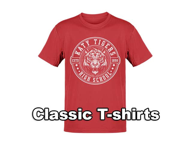 Classic T-shirts - Katy high School Tigers