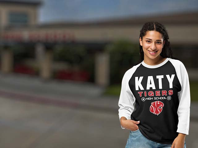 Katy High School Tigers Raglan T-shirts All Products Page