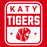 Close-up view of Katy High School Tigers Red Classic Unisex  T-shirt 001