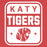Close-up view of Katy High School Tigers Women's Relaxed Fit T-shirt 201
