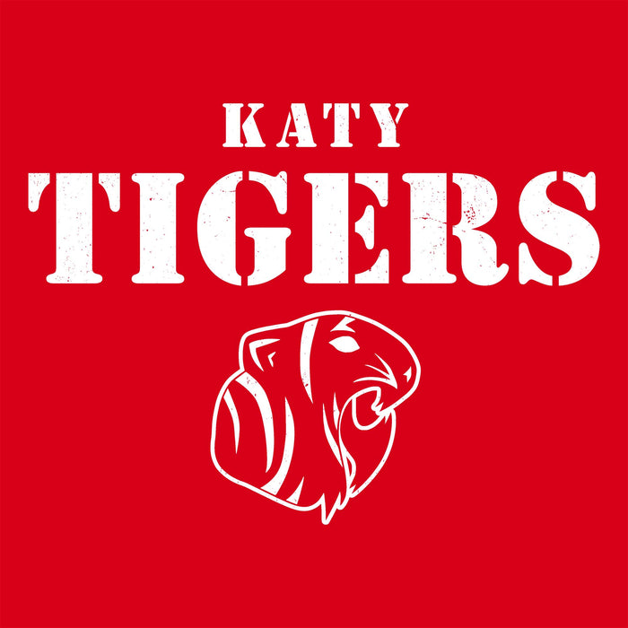 Close-up view of Katy High School Tigers Red Classic Unisex  T-shirt 017