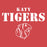 Close-up view of Katy High School Tigers Women's Relaxed Fit T-shirt 017