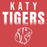 Close-up view of Katy High School Tigers Women's Relaxed Fit T-shirt 024