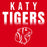 Close-up view of Katy High School Tigers Red Classic Unisex  T-shirt 024