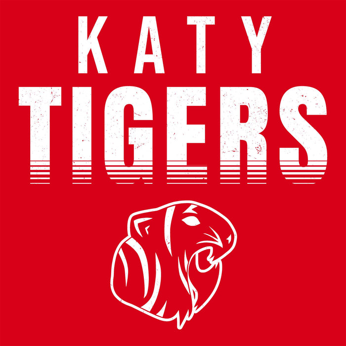 Close-up view of Katy High School Tigers Red Classic Unisex  T-shirt 024