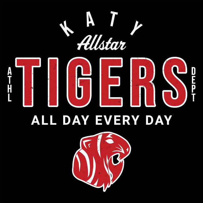 Close-up view of Katy High School Tigers Black Classic Unisex  T-shirt 040