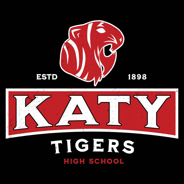Close-up view of Katy High School Tigers Black Classic Unisex  T-shirt 202