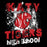 Close-up view of Katy High School Tigers Black Classic Unisex  T-shirt 205