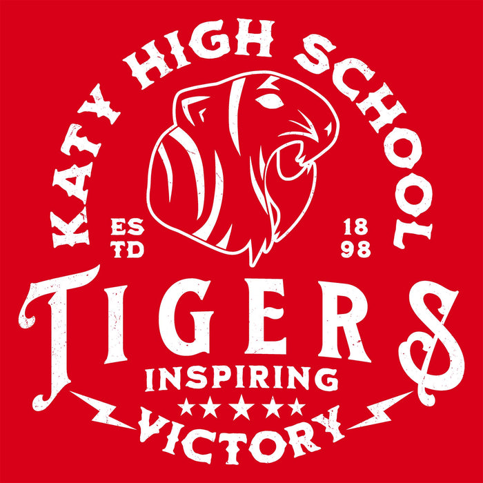 Close-up view of Katy High School Tigers Red Classic Unisex  T-shirt 206