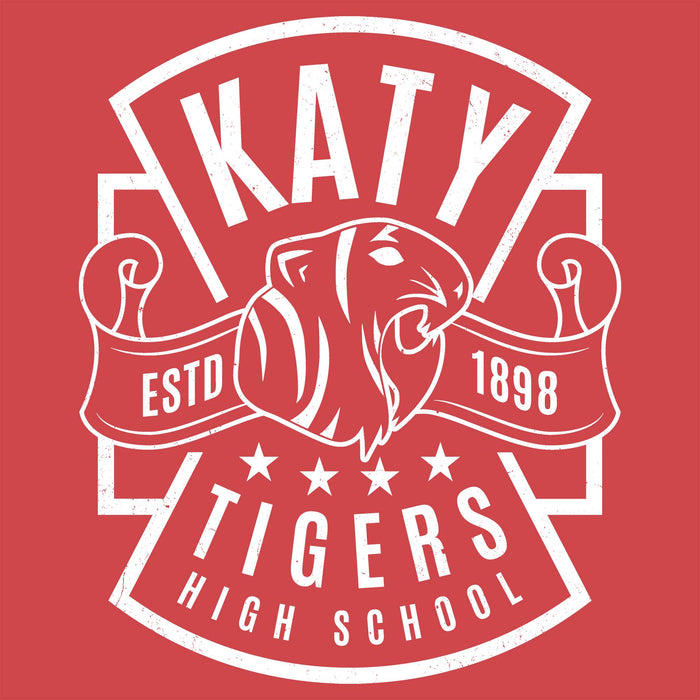 Close-up view of Katy High School Tigers Women's Relaxed Fit T-shirt 207