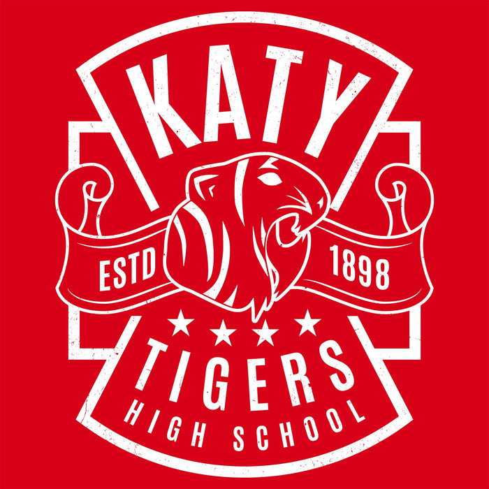 Close-up view of Katy High School Tigers Red Classic Unisex  T-shirt 207