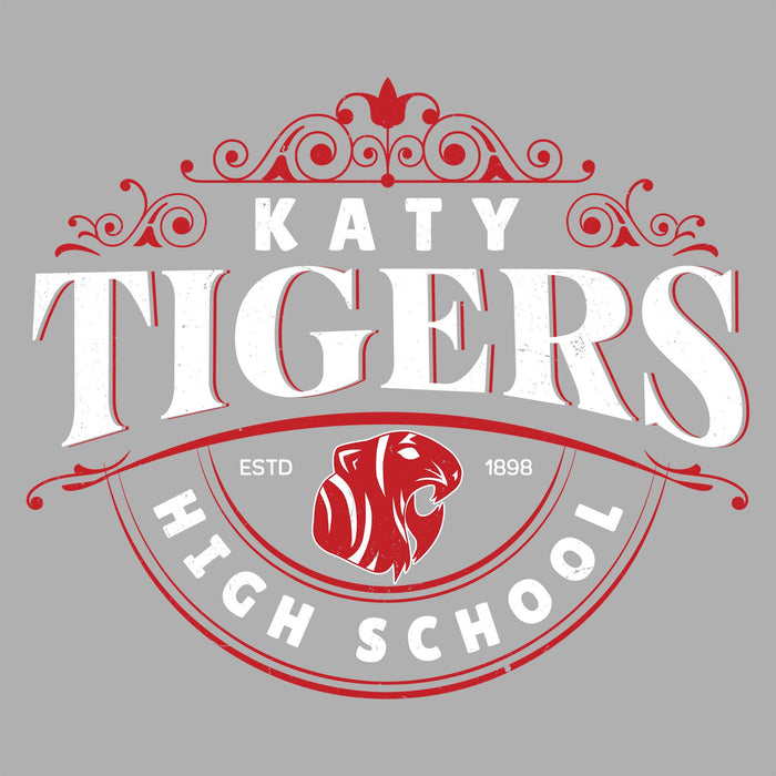 Close-up view of Katy High School Tigers Women's Relaxed Fit T-shirt 211