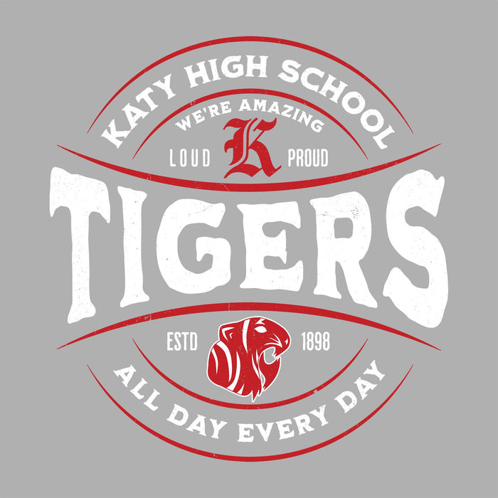 Close-up view of Katy High School Tigers Sport Grey Classic Unisex  T-shirt 218