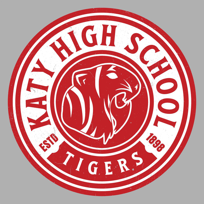 Close-up view of Katy High School Tigers Women's Relaxed Fit T-shirt 220