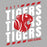 Close-up view of Katy High School Tigers Women's Relaxed Fit T-shirt 223