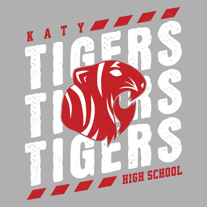 Close-up view of Katy High School Tigers Women's Relaxed Fit T-shirt 223